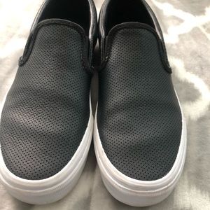 Black Leather Vans